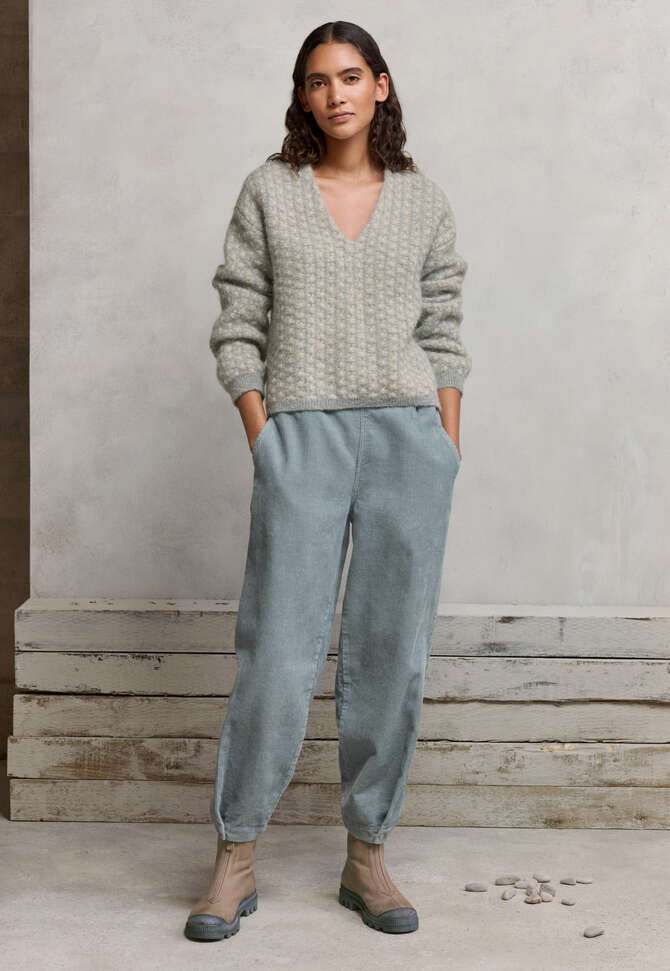 Gemusterter Pullover, Gefrostetes Rehbraun, completeTheLook