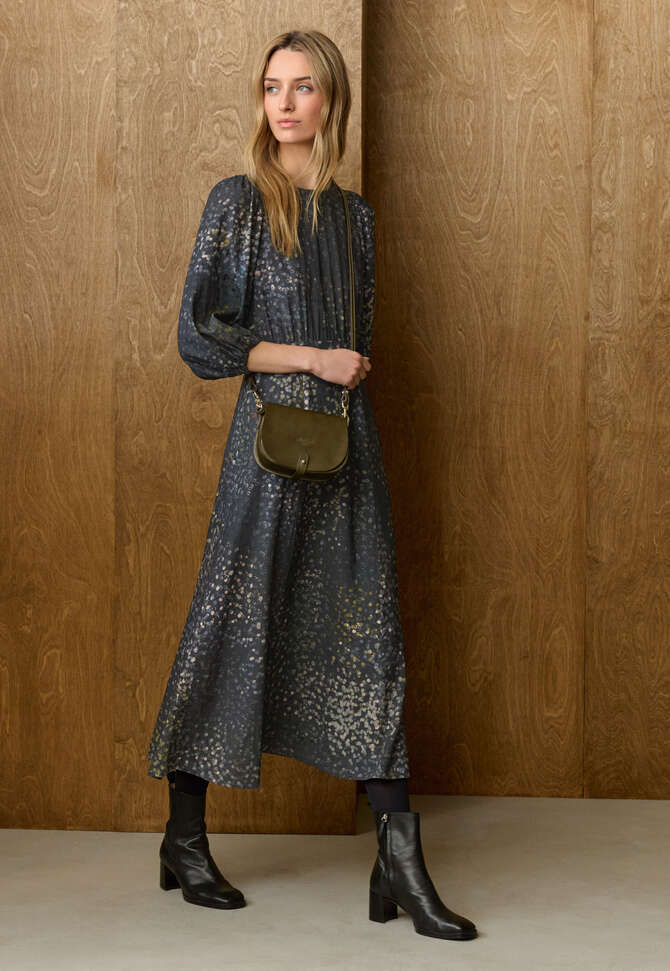 Kleid mit Print, Kohlschwarz, completeTheLook