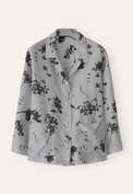Printed silk pyjamas, Grey mink, webstill
