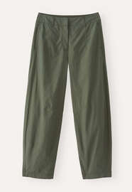 Hose mit Abn&auml;hern am Saum, Dunkles Khaki, webstill
