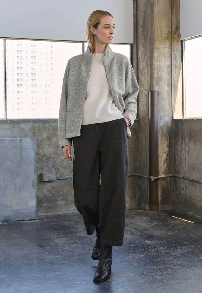 Rei&szlig;verschluss-Strickjacke, Monochrom, completeTheLook