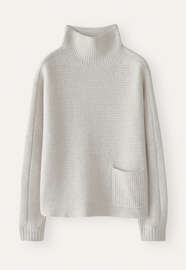 Pullover mit Dolman-&Auml;rmeln, Perlgrau, webstill