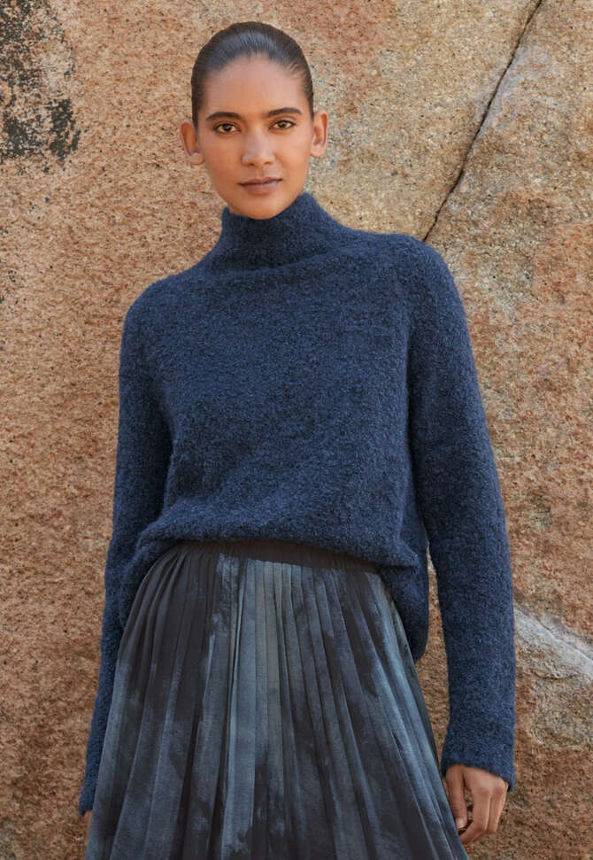 Pullover mit Trichterkragen, Dunkles Petrol, completeTheLook
