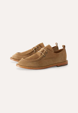 Loafer aus Wildleder, Zartes Sigaro, webstill