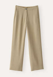 Weich geschnittene Hose, Blasses Taupe, webstill