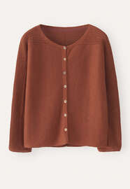 Cardigan mit Dolman-&Auml;rmeln, Braun/Chili, webstill