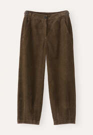 K&uuml;rzere Hose aus Cord, Torf, webstill