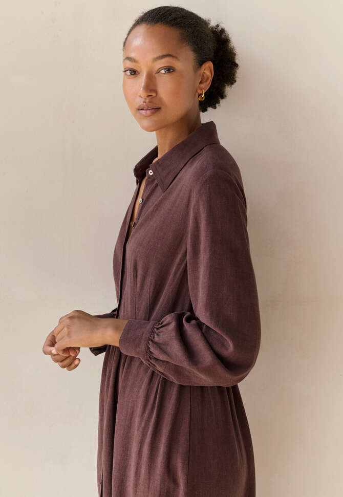 Langes Hemdkleid, Portwein, completeTheLook