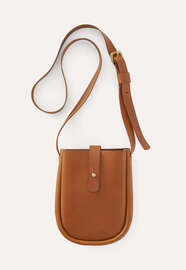 Kleine Schultertasche, Tan, webstill