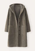 Hooded coat, Taupe, webstill