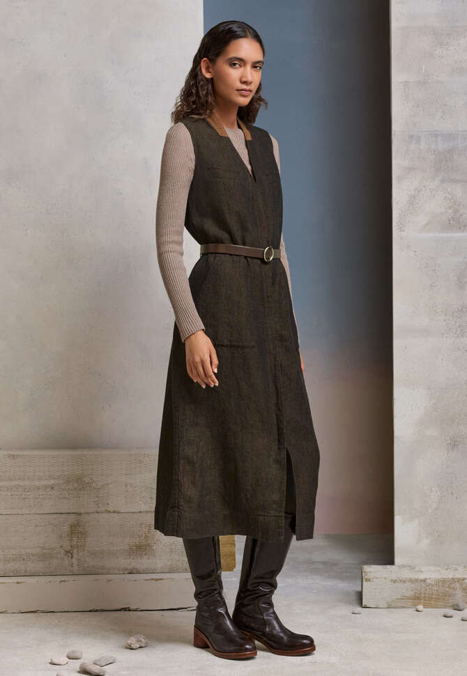 &Auml;rmelloses Kleid, Rostschwarz, completeTheLook