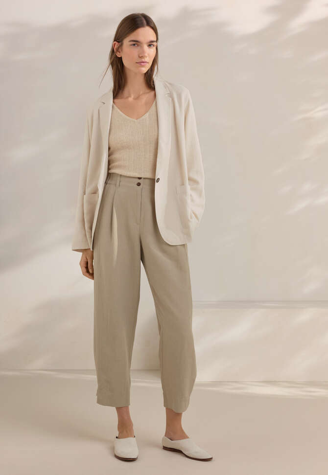 Blazer mit aufgesetzten Taschen, Blasses Naturbeige, completeTheLook