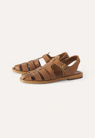B&auml;ckersandalen, Kamelbraun, webstill