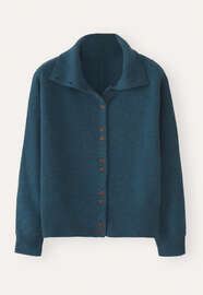 Cardigan mit Trichterkragen, Aquamarin, webstill