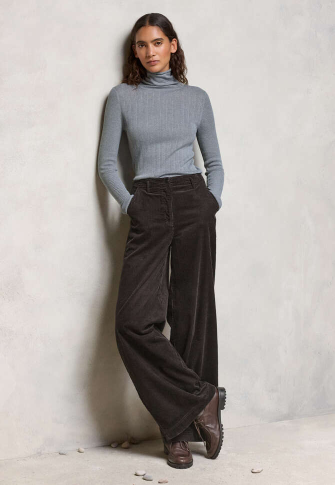 Hose mit geradem Bein, Kakao, completeTheLook