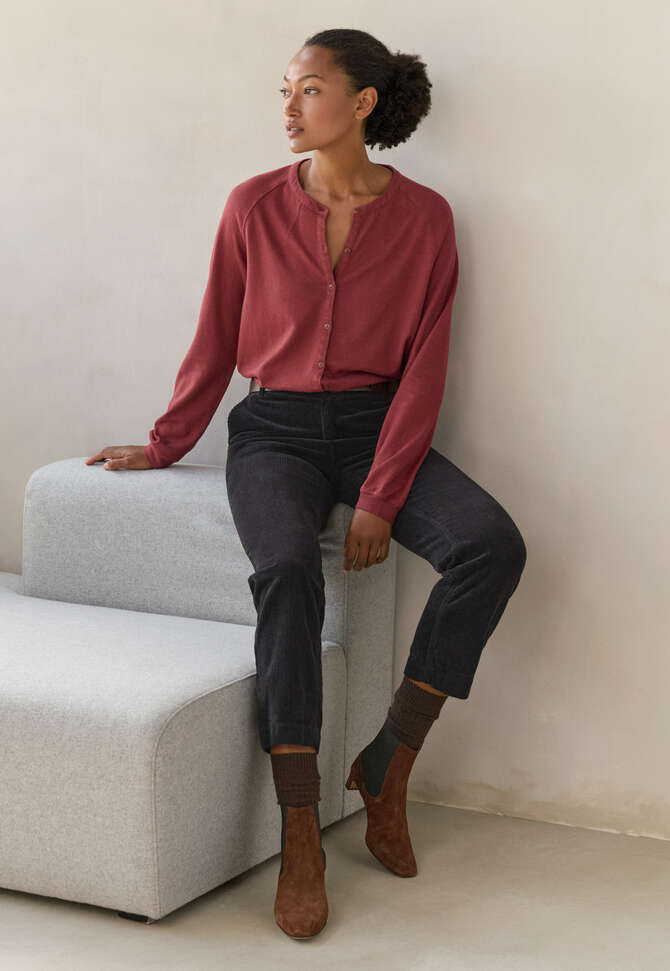 Jersey-Bluse, Cranberry, completeTheLook