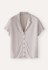 Jersey-Bluse, Blasses Nerzgrau, webstill