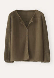 Cardigan mit Dolman-&Auml;rmeln, Gr&uuml;n/Taupe, webstill