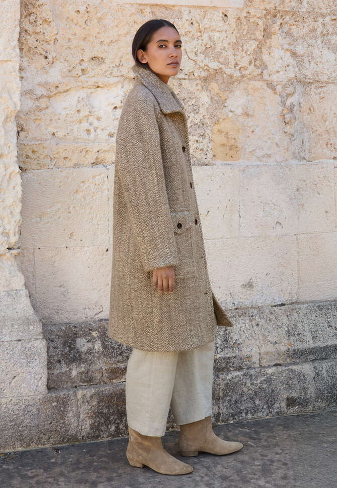 Herringbone coat, Natur/Rehbraun, completeTheLook