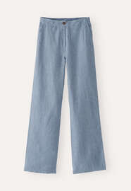 Entspannte Hose mit geradem Bein, Denim, webstill