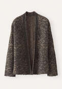 Lace-stitch kimono cardigan, Charcoal stone, webstill