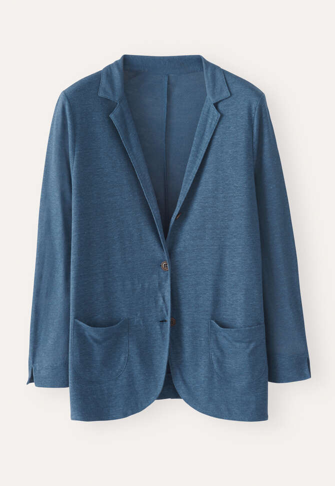 Jersey-Blazer, Dunkles Marineblau, completeTheLook