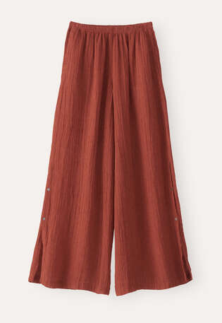 Schlupfhose, Chiliorange, webstill