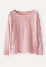 Pullover mit Dolman-&Auml;rmeln, Rosa meliert, webstill