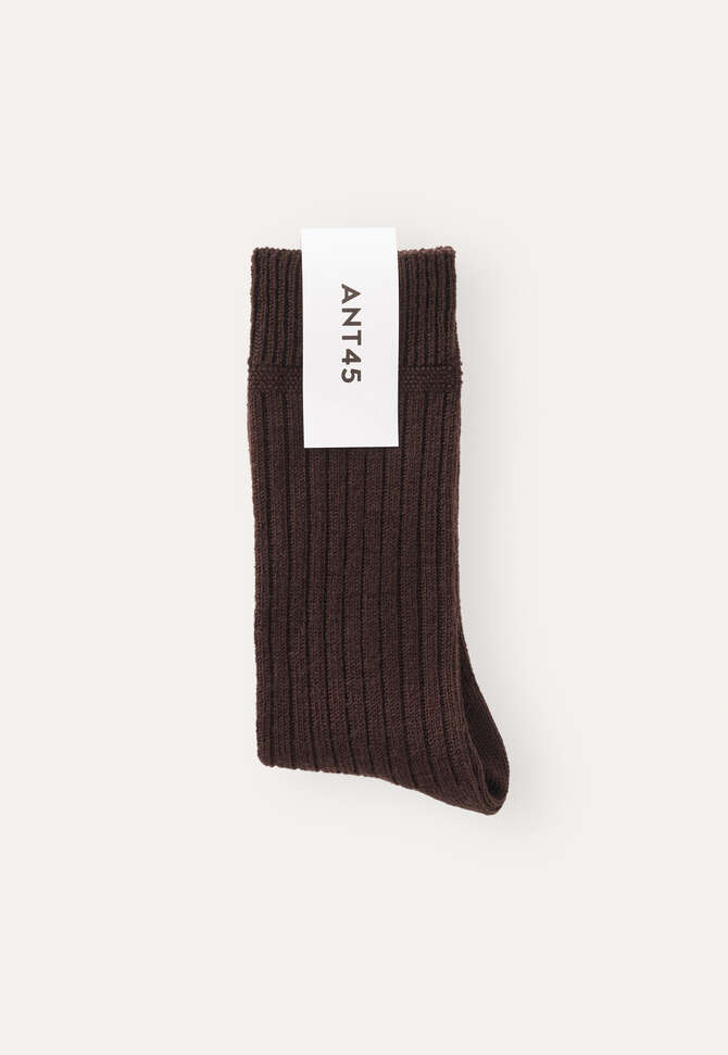 Gerippte Socken, Dunkelbraun, completeTheLook
