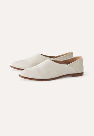 Wildleder-Loafer, Stein, webstill