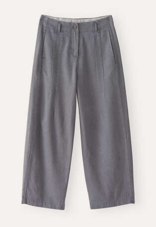 Denim darted jeans, Dunkelgrau, webstill