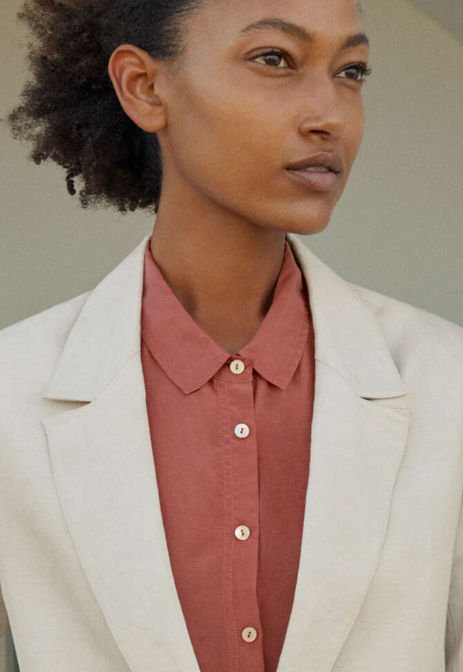 Jacke mit G&uuml;rtel, Perle, completeTheLook