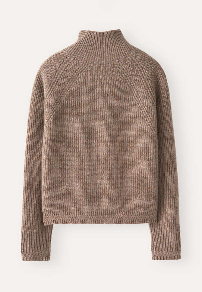 Pullover mit Frontrei&szlig;verschluss, Caf&eacute; Latte, completeTheLook