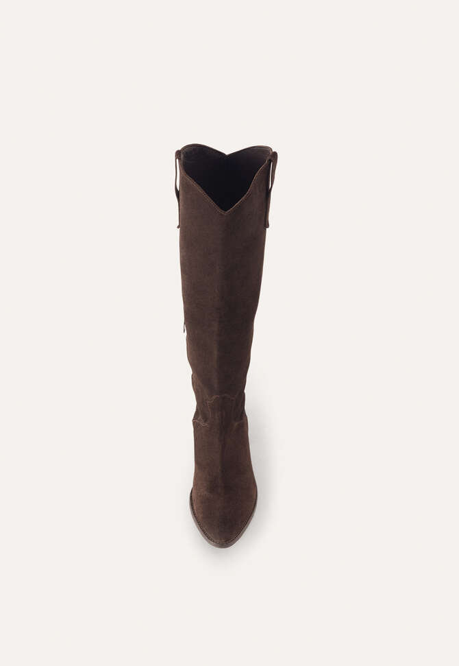 Kniehohe, spitze Stiefel, Espresso, completeTheLook