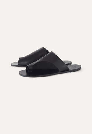 Sandalen mit Cut-outs, Schwarz, webstill