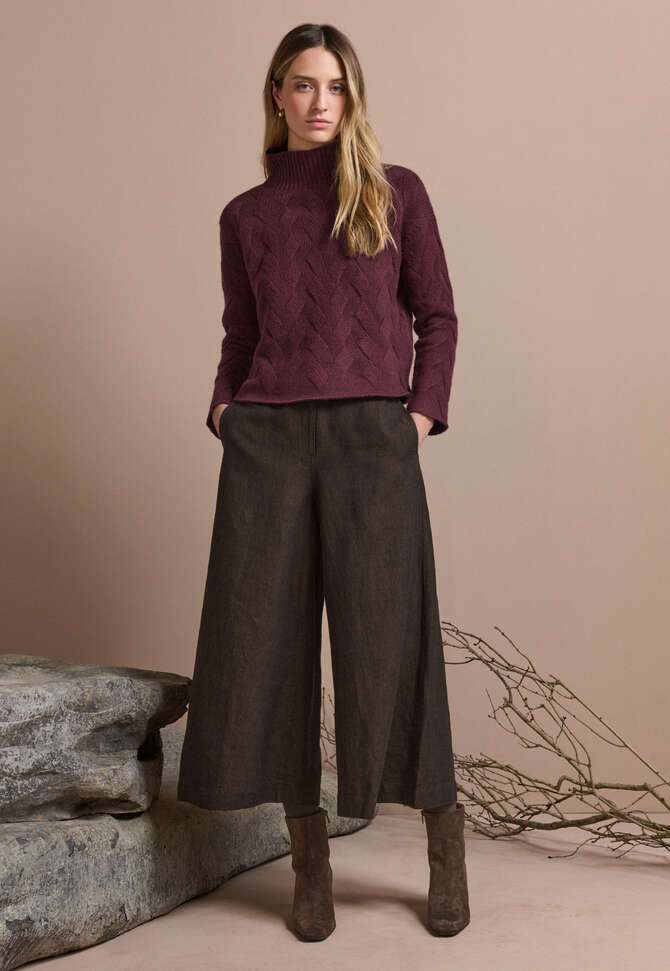 Zopfpullover, Marone, completeTheLook