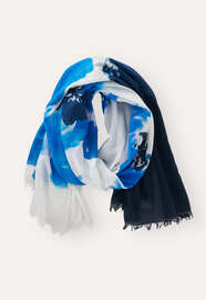 Bedruckter Pareo, Blau/Wei&szlig;, webstill