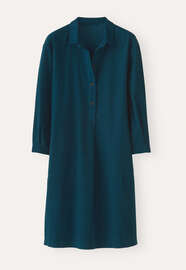 Feincord-Kleid, Dunkles Aquamarin, webstill