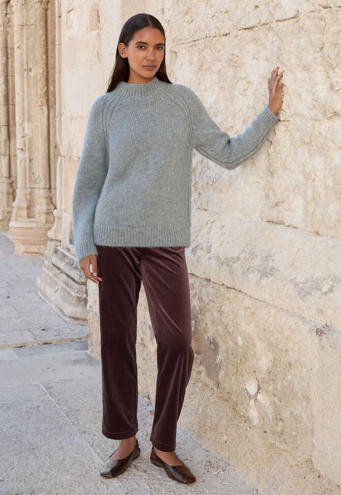 Hose mit geradem Bein, Portwein, completeTheLook