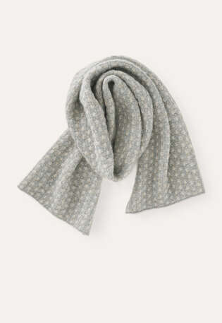 Gemusterter Strickschal, Gefrostetes Rehbraun, webstill