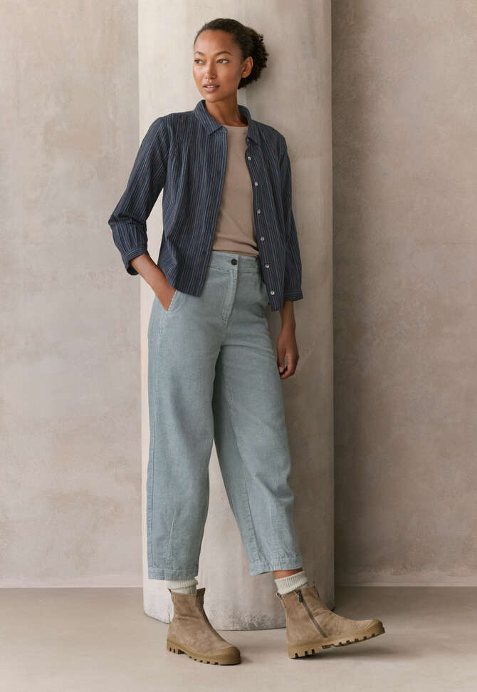 K&uuml;rzere Hose aus Cord, Enteneiblau, completeTheLook