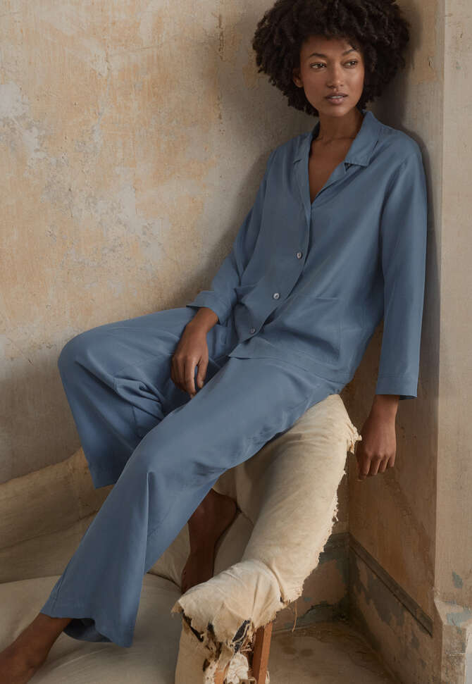 Silk pyjamas, Baltic, completeTheLook