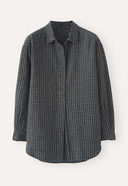 Bluse mit Vichy-Karo, Kohlschwarz, webstill