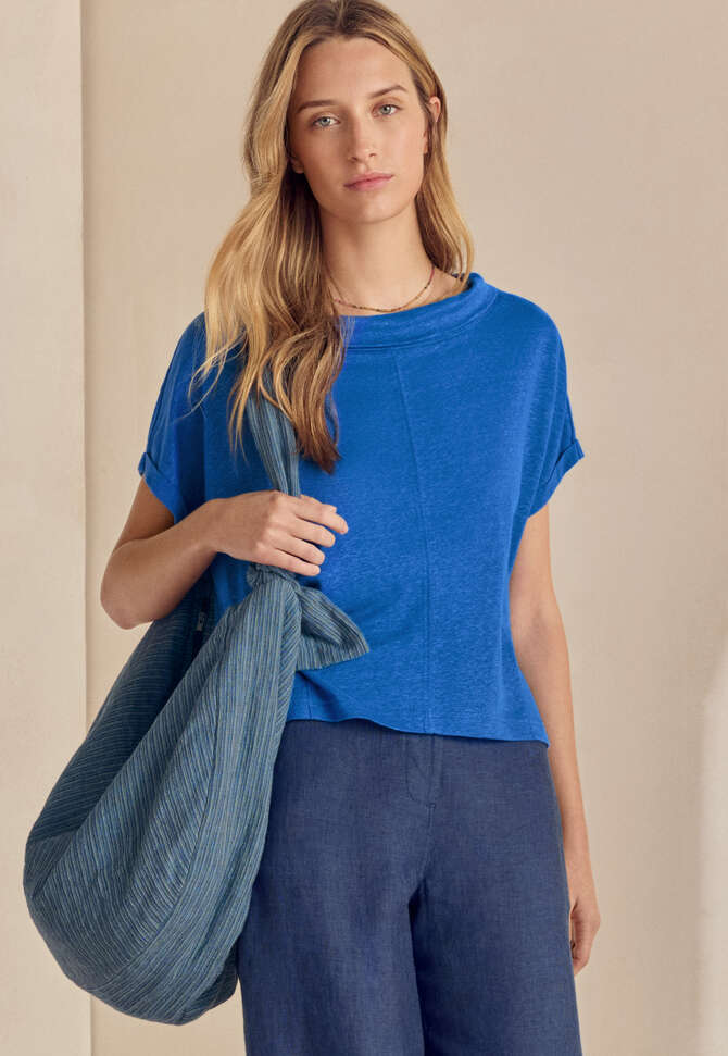 Gepolsterte Umh&auml;ngetasche mit Bindeband, Petrol/Blau, completeTheLook