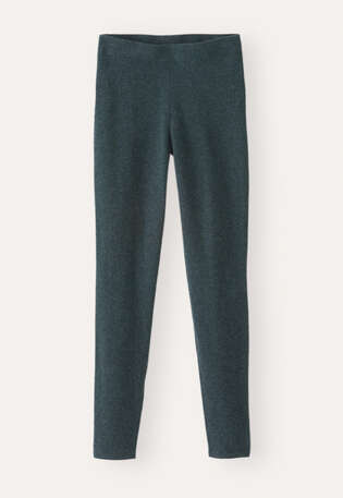 Leggings, Petrol-Schiefer, webstill