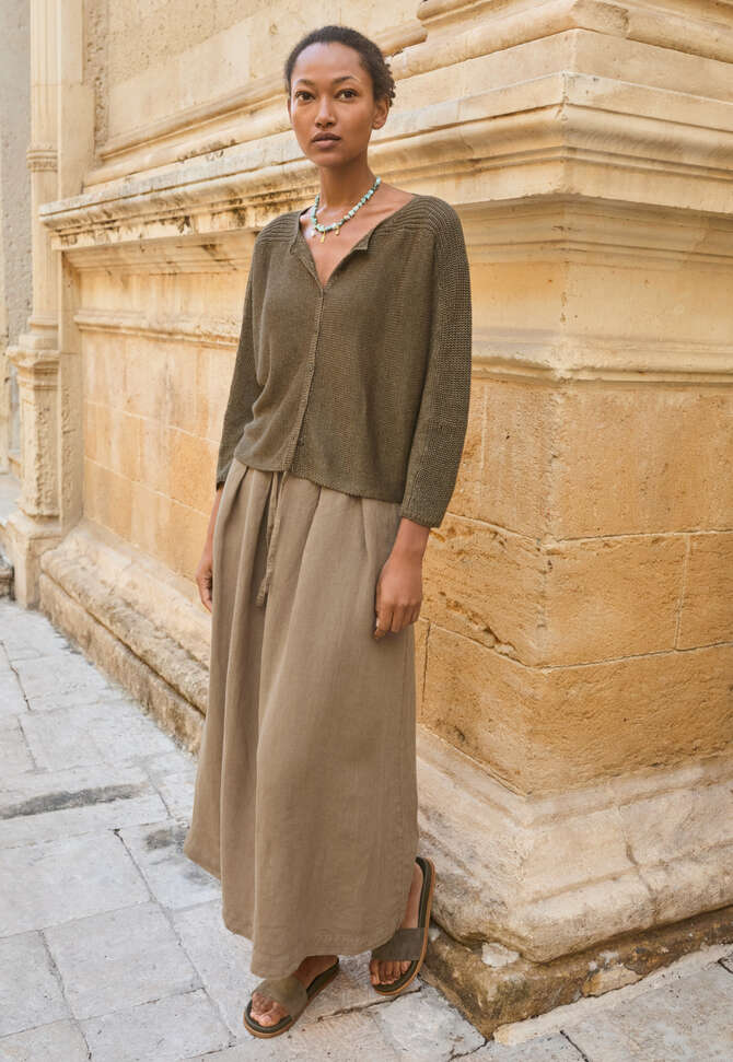 Cardigan mit Dolman-&Auml;rmeln, Gr&uuml;n/Taupe, completeTheLook