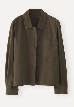 Leichte Jacke, Dunkelbraun, webstill