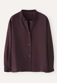 Nehru-Jacke, Weinrot, webstill