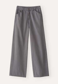 Jeans mit geradem Bein, Dunkelgrau, webstill