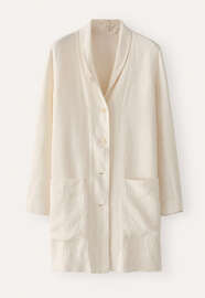 Lange Jacke, Ecru, webstill